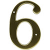 Baldwin 90676033  # 6 House Number, Vintage Brass