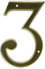 Baldwin 90673033  # 3 House Number, Vintage Brass