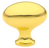 Emtek 86015US3 86015 Egg Style 1" Solid Brass Cabinet Knob, Polished Brass