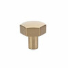 Emtek 86457US4  Urban Modern 1-1/8 Diameter Mod Hex Geometric Knob - Satin Brass