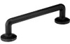 Emtek 86253FB 86253 Sandcast Rod 6 Inch Center to Center Handle Cabinet Pull from the Ru, Flat Black