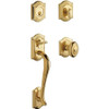 Baldwin 85327003ENTR 85327.003.ENTR Bethpage Sectional Trim Handleset with Bethpage Knob, Lifetime Polished Brass