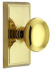 Emtek 8521PUS3 Providence Door Set With Round Brass Knobs Double Dummy In Polished Brass. Doorsets.