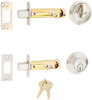 Emtek 8455US15 Solid Brass Single Cylinder Low Profile Deadbolt Satin Nickel With 2 3/8" Backset. Mortise Lock Parts.