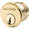 Baldwin 8327003 8327 1-3/4 Mortise Cylinder C Keyway, Lifetime Polished Brass