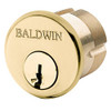 Baldwin 8325031 8325 1-1/2" Mortise Cylinder C Keyway, Non-Lacquered Brass