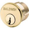 Baldwin 8324003 8324 1-3/8" Mortise Cylinder C Keyway, Lifetime Polished Brass