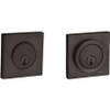 Baldwin 8221112 8221 Santa Monica Contemporary Square Double Cylinder Deadbolt, Venetian Bronze