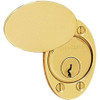 Baldwin 6755031 6755 Oval Cylinder Lock Cover Plate, Non-Lacquered Brass