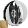 Baldwin 6750033 6750 Interior and Entrance Lock with Backplate for 2-1/4" Doors, Vintage Brass