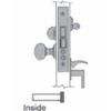 Baldwin 6321112LLS 6321 112 LH LS LEVER MORT LOCK 2.5 BS LESS CYLINDER