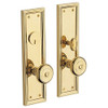 Baldwin 6547031ENTR 6547.ENTR Nashville Single Cylinder Mortise Handleset Trim Set, Non-Lacquered Brass