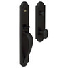 Baldwin 6402190FD 6402.FD Boulder Style Full Dummy Set Handleset with Oval Knob, Satin Black