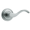 Baldwin 5455V260FD 5455V.FD Full Dummy Lever Set with 5048 Roses and Concealed Screws, Polished Chrome