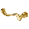 Baldwin 5104003LMR 5104.LMR Single Left Hand Estate Lever Minus Rosettes, Lifetime Polished Brass