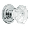 Baldwin 5080150IDM 5080.IDM Filmore Crystal Half Dummy Knob with 5048 Rose and Concealed Sc, Satin Nickel