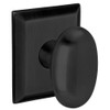 Baldwin 5024190MR 5024.MR Pair of Oval Estate Door Knobs without Rosettes, Satin Black