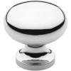 Baldwin 4704260  1 Inch Diameter Solid Brass Round Knob from the Classic Collection, Polished Chrome