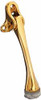 Baldwin 4105031 4105 5 Inch Lever Style Brass Door Holder, Non-Lacquered Brass