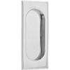 Emtek 2201US15 2201 4 Inch High Solid Brass Rectangular Flush Pull for Sliding Doors, Satin Nickel