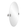 Allied Brass SB-91-SCH  29-Inch X 21-Inch Oval Tilt Mirror, Satin Chrome