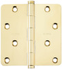 Baldwin 1440003I  Radius Mortise Hinge, Lifetime Brass