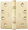 Baldwin 1041031INRP  Unlaquered Square Ball Bearing Mortise Hinge with Non Removable Pin, Bright Brass