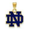 LogoArt GP029UND Sterling Silver w/GP University of Notre Dame Small Enamel Pendant.