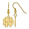 LogoArt GP007UND Sterling Silver w/GP University of Notre Dame Dangle Earrings.