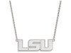 LogoArt SS010LSU-18 LSU Large (3/4 Inch) Pendant w/ Necklace (Sterling Silver)