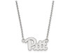 LogoArt SS009UPI-18 Sterling Silver LogoArt University of Pittsburgh Small Pendant w/Necklace