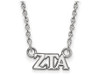 LogoArt SS006ZTA-18 Sterling Silver LogoArt Zeta Tau Alpha XS Pend w/Necklace