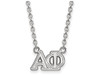 LogoArt SS007APH-18 Alpha Phi Medium Pendant w/Chain with 18 Inch Chain
