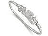 LogoArt SS009AXD-7 Alpha Xi Delta Small Hook and Clasp Bangle