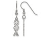 Sororities SS004TPA Sterling Silver LogoArt Theta Phi Alpha Dangle Medium Earringss
