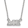 LogoArt SS006DPH-18 Sterling Silver LogoArt Delta Phi Epsilon XS Pend w/Necklace