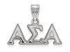 Sororities SS003ASI Sterling Silver LogoArt Alpha Sigma Alpha Medium Pendant