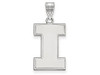 LogoArt SS004UIL Sterling Silver LogoArt University of Illinois Large Pendant