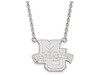 LogoArt SS008MAR-18 Sterling Silver LogoArt Marquette University Large Pendant w/Necklace