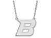 LogoArt SS008BOS-18 Sterling Silver LogoArt Boise State University Large Pendant w/Necklace