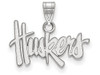 LogoArt SS002UNE Nebraska Small (1/2 Inch) Pendant (Sterling Silver)