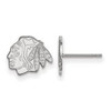 LogoArt SS008BLA Chicago Blackhawks Extra Small (3/8 Inch) Post Earrings (Sterling Silver)