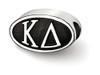 LogoArt KD002BD-SS Kappa Delta Sorority Black Ovaleek House Letters Bead in Sterling