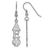 Sororities SS004AEP Sterling Silver LogoArt Alpha Epsilon Phi Dangle Medium Earringss