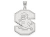 LogoArt SS002SOC South Carolina State Extra Large (1 Inch) Pendant (Sterling Silver)