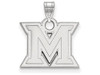 LogoArt SS002MU Sterling Silver LogoArt Miami University Small Pendant