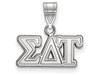 Sororities SS003SDT Sterling Silver LogoArt Sigma Delta Tau Medium Pe