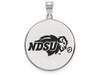 LogoArt SS003NDS North Dakota State Extra Large (1 Inch) Enamel Disc Pendant (Sterling Sliver)