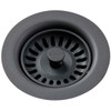 Elkay LKQS35GY  Polymer Drain Fitting with Removable Basket Strainer and Rubber Stopper Dusk