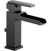 Delta Ara: Single Handle Lavatory Faucet with Channel Spout - Metal Pop-Up Matte Black Delta 568LFBLMPU